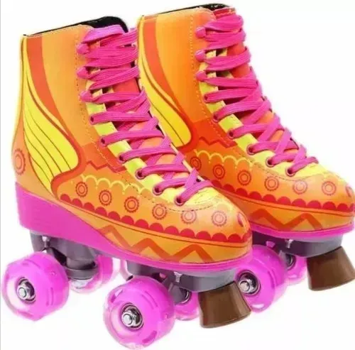 Patines Luna 4 Ruedas Artisticos Llantas Con Luces