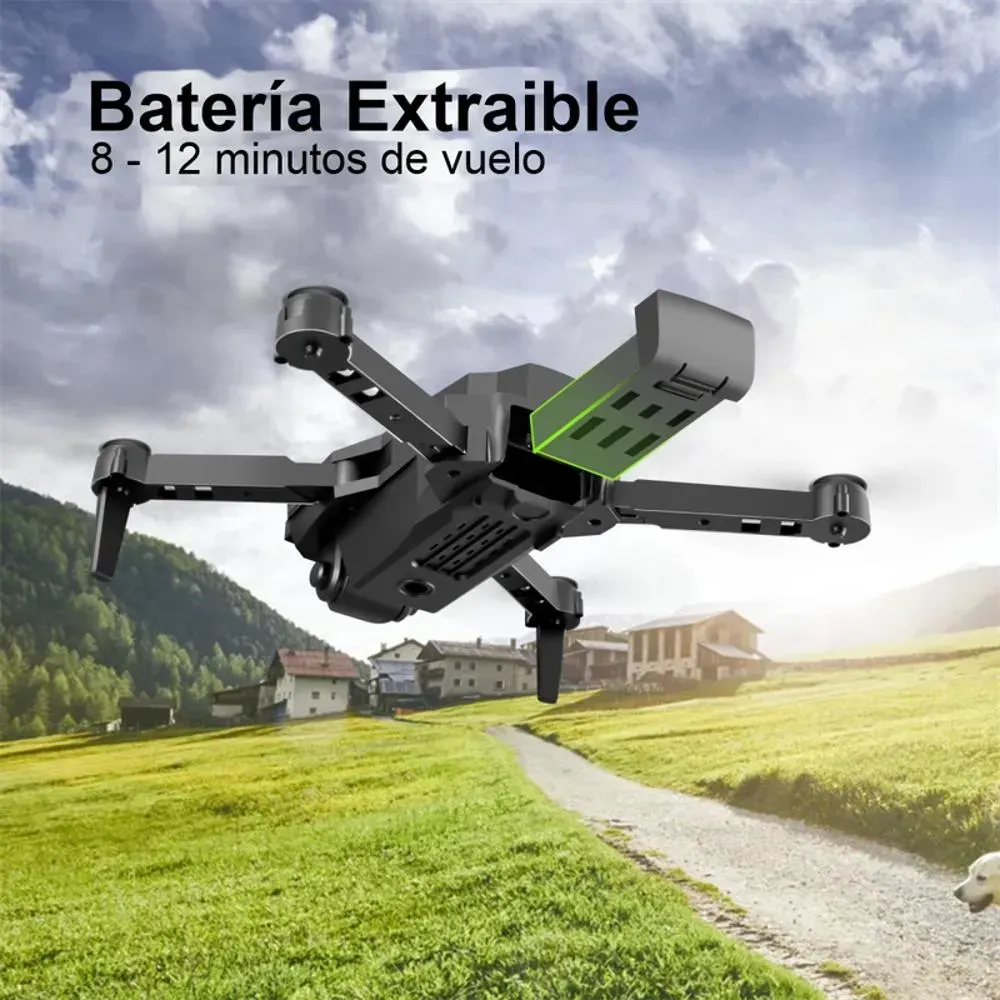 Drone Plegable Fpv Cámara Hd Wifi 2.4G Sensor Obstáculos E90