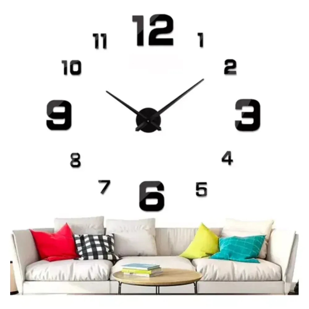 Reloj de pared decorativo 3D grande diseño moderno