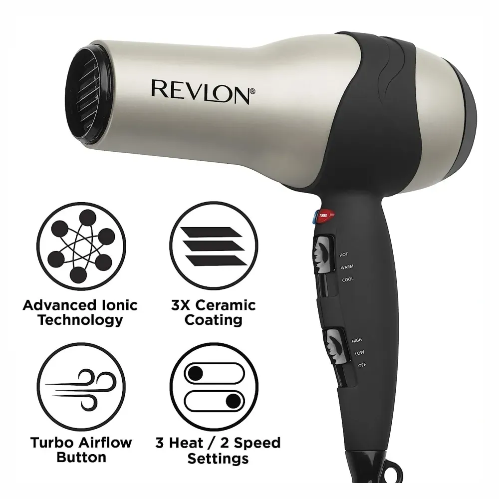 Secador Para Cabello Profesional Turbo REVLON Original 1875w