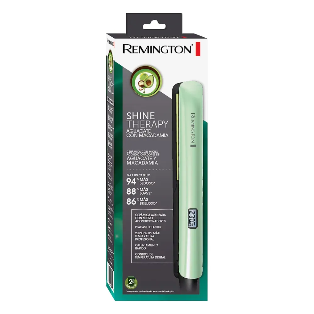 Plancha REMINGTON Shine Therapy Aguacate Con Macadamia