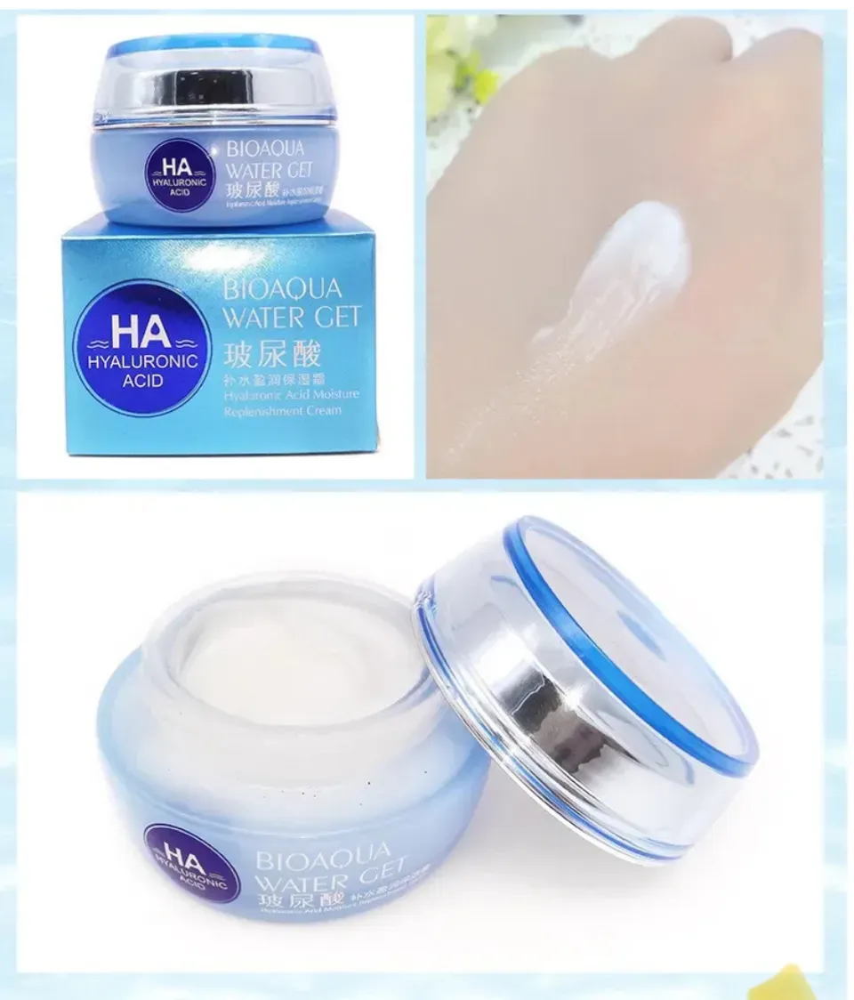 Crema Facial Hidratante de Acido Hialurónico Blanqueadora-Antiedad Water Get Bioaqua (50 gr)