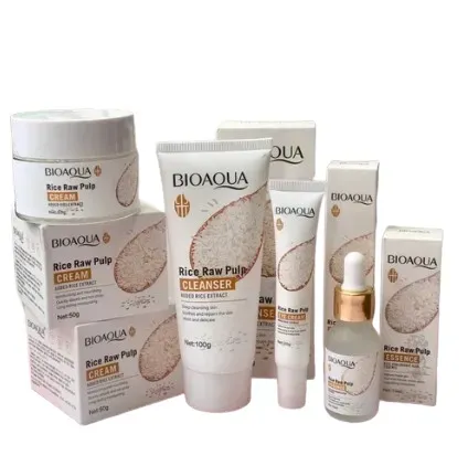 Kit X 5 Rutina Facial Oriental de Arroz Tratamiento Facial Anti-Edad y Aclarante Bioaqua