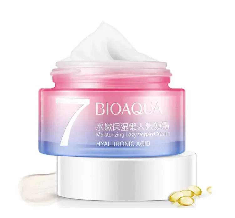 Crema Facial Hidratante de Acido Hialurónico BIOAQUA 7 Beneficios Antiedad (50 gr)