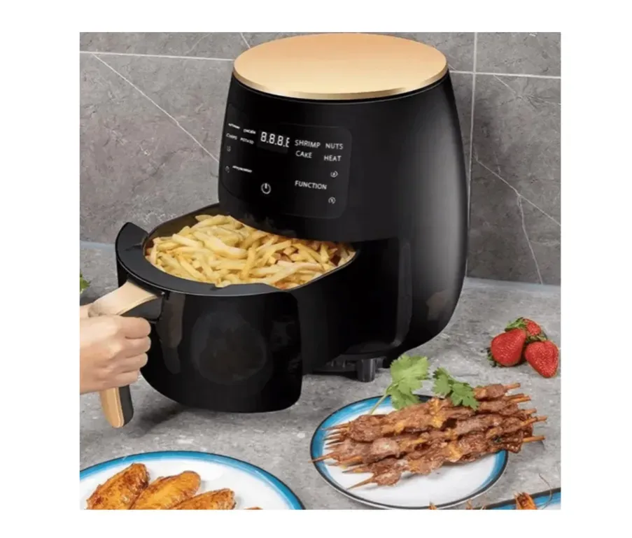 Olla Freidora De Aire Air Fryer Silver Crest 6l + Parrilla