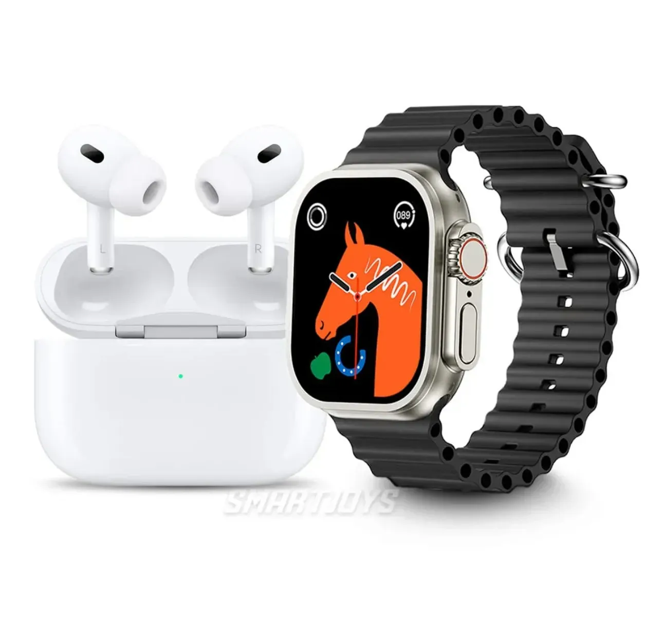 Combo Smartwatch Ultra Plus + Audífonos Airpods Pro (Segunda Generación) Full Calidad AAA