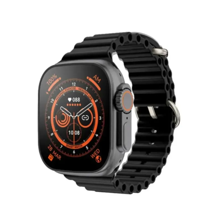 Smartwatch Reloj Inteligente T900 Pulso Negro - Naranja