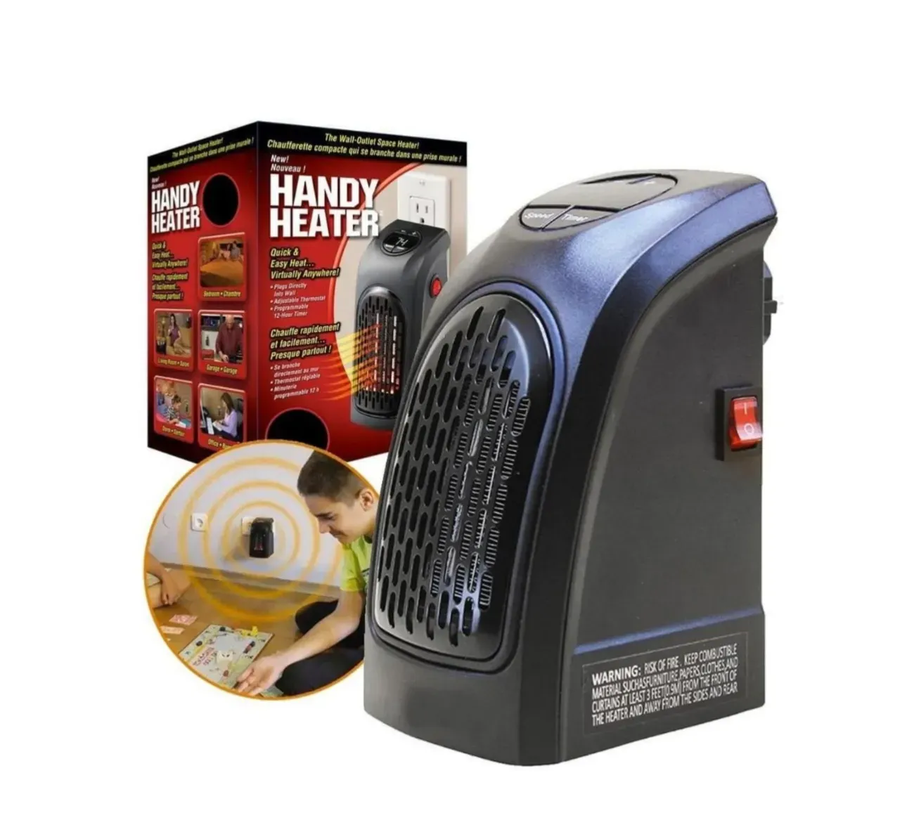 Calentador de Ambiente Portatil Handy Heater Calefacción Ambiente