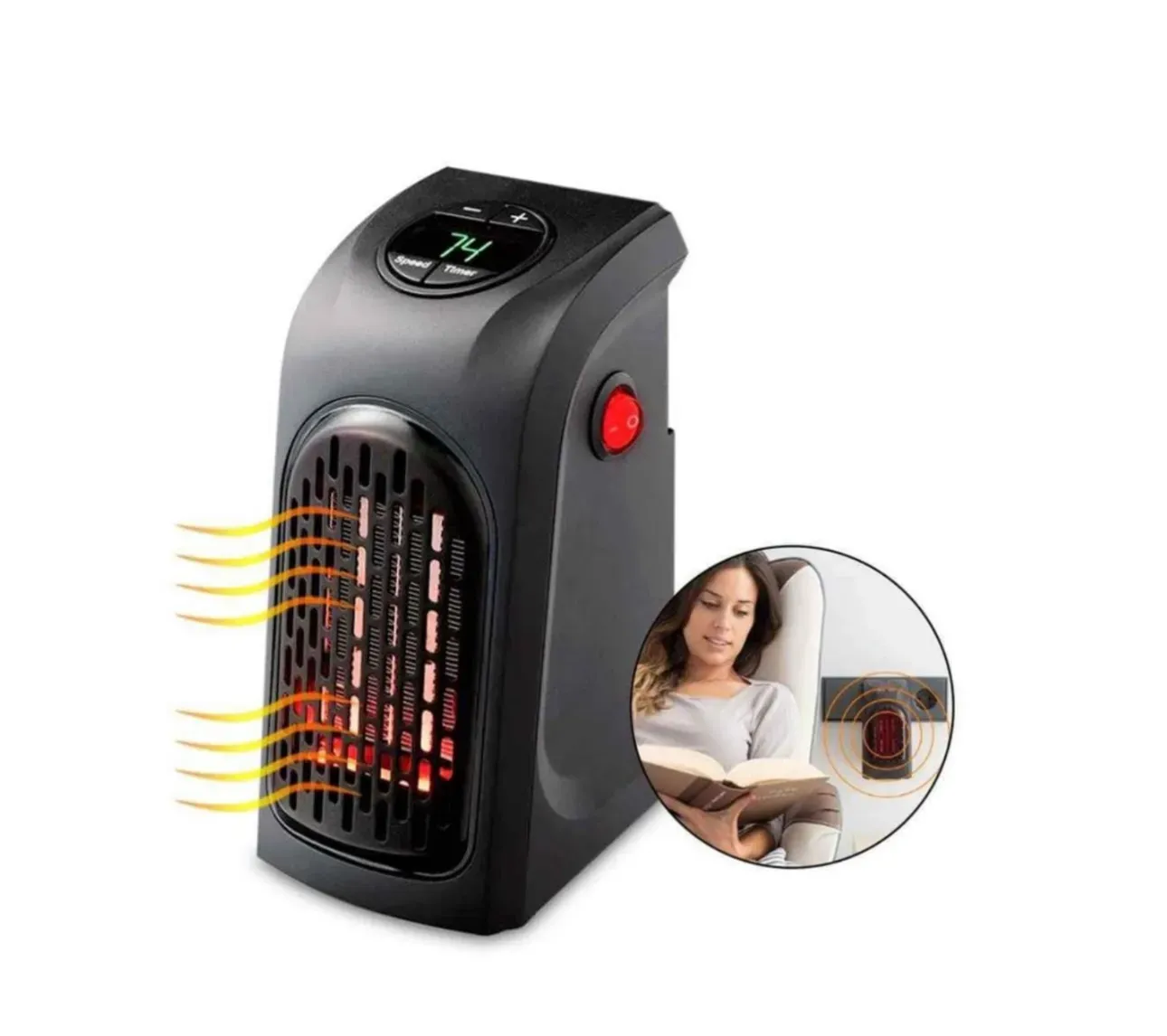 Calentador de Ambiente Portatil Handy Heater Calefacción Ambiente