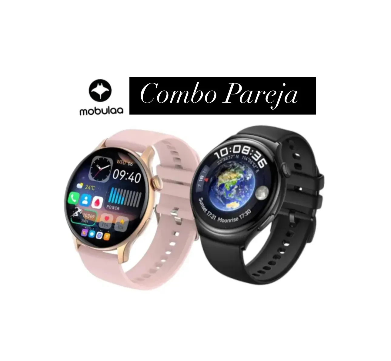 Combo Pareja Reloj Inteligente Smartwatch G4 Sumergible