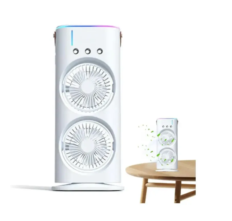 Ventilador Aire Acondicionado Fh-666 Humidificador Luz Led