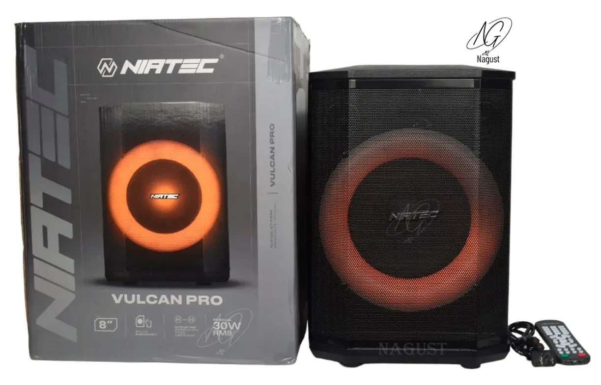 Parlante Cabina Recargable 8 Vulcan Pro Niatec Nt-pb90 Tws 