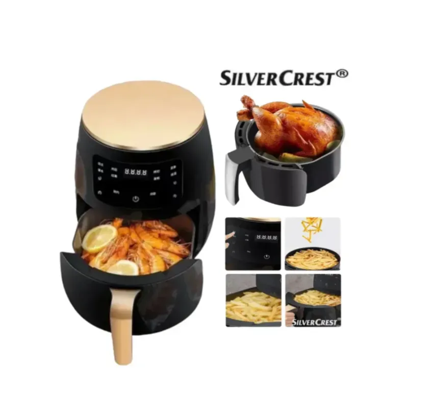 Olla Freidora De Aire Air Fryer Silver Crest 6l + Parrilla