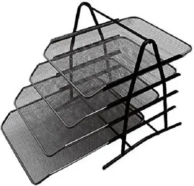 Bandeja De Documentos Metálico De 4 Niveles Para Oficinas