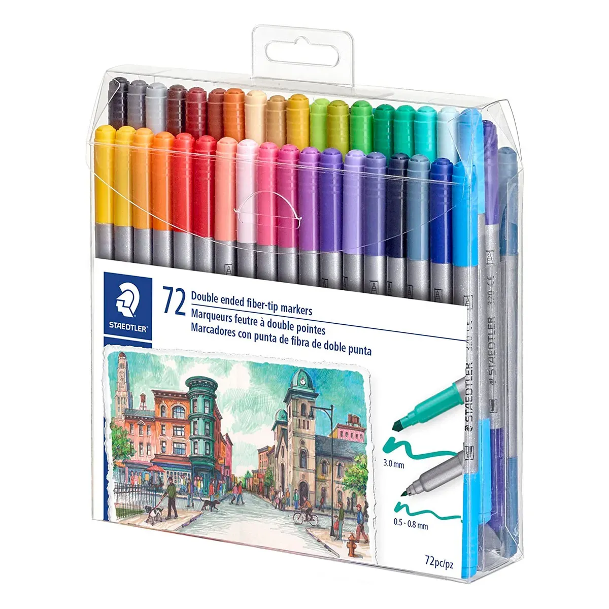 Marcadores, Staedtler Plumones Doble Punta X 72 Colores