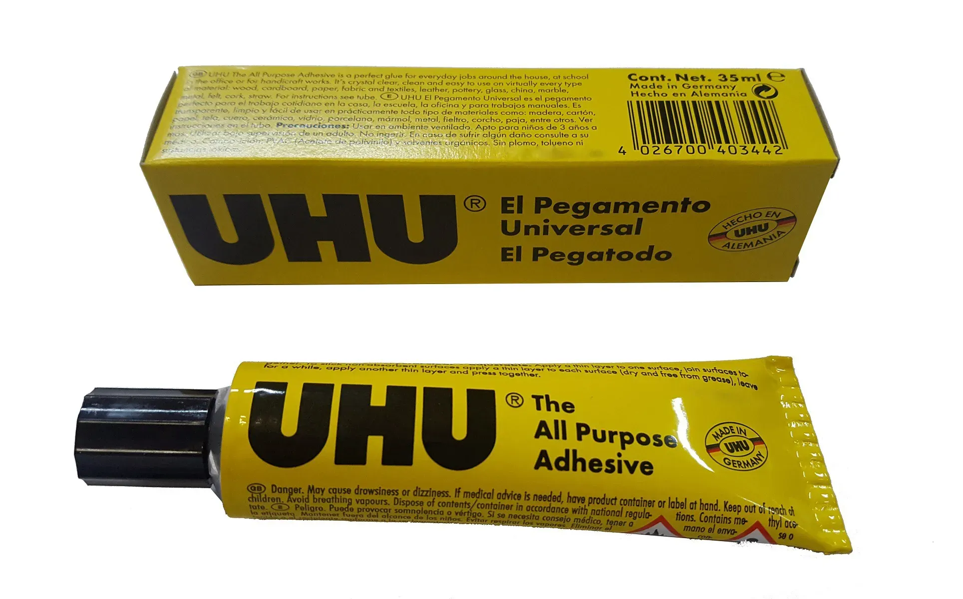 Pegante Universal Uhu, Pack X 5 Tubos De 35 Ml Multiusos