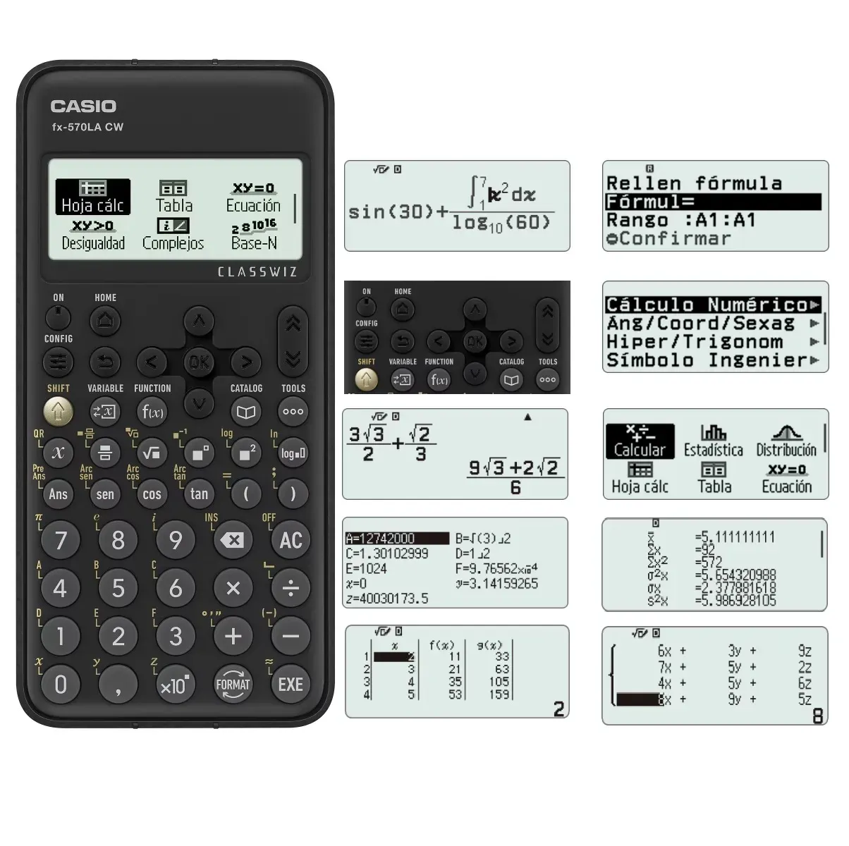 Calculadora Científica Casio Fx- 570 La Cw 550 Funciones.