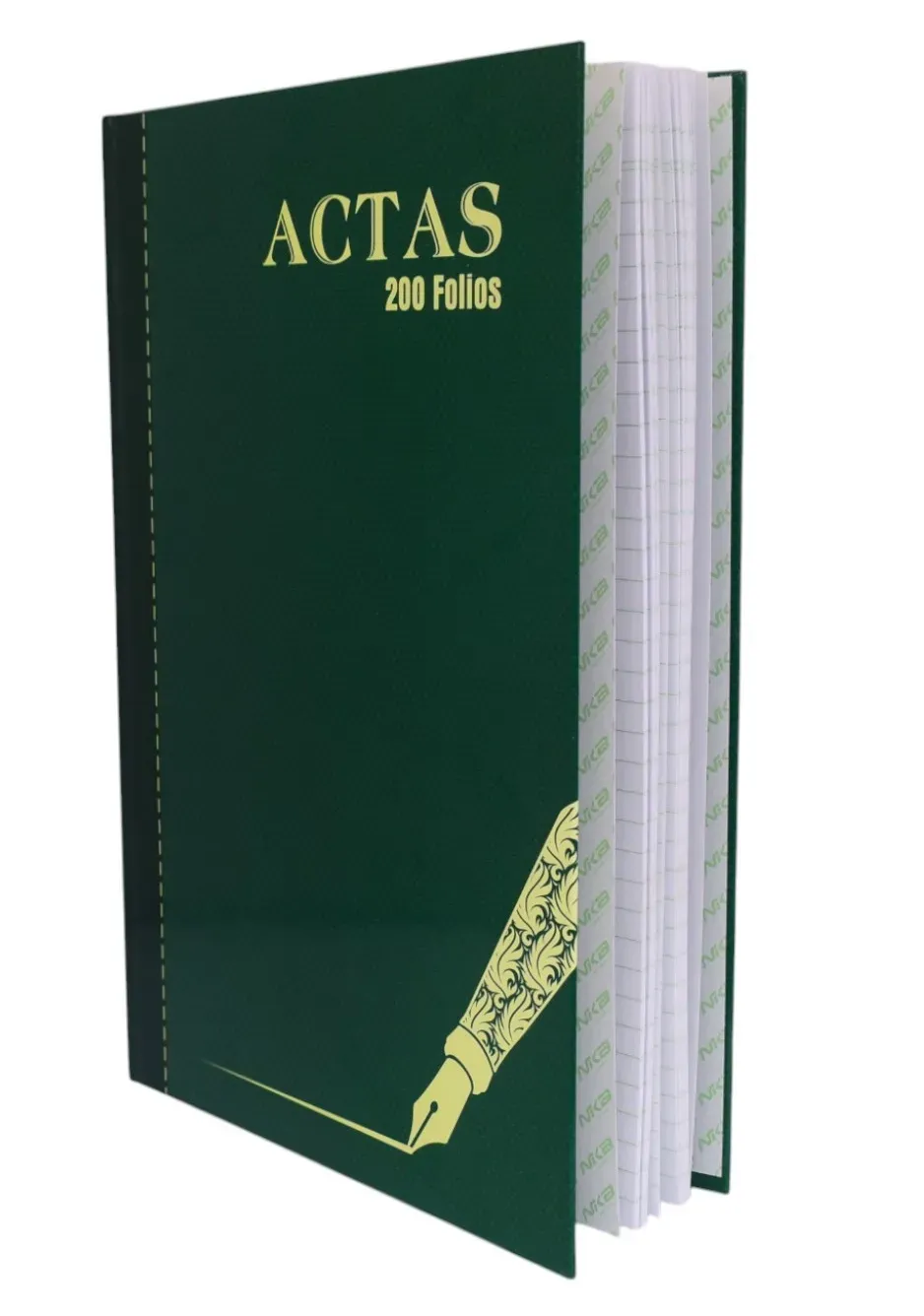 Libro, Bitácoras de actas x200 folios oficio pasta dura verde