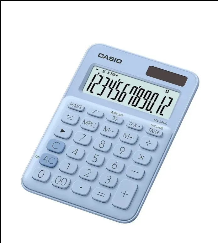 Calculadora Casio De 12 Dígitos Ms-20uc Colores Variados