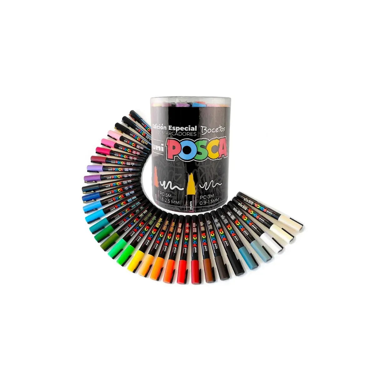 Marcador Posca Pc-3m Y Pc-5m, Set X 30 Colores.