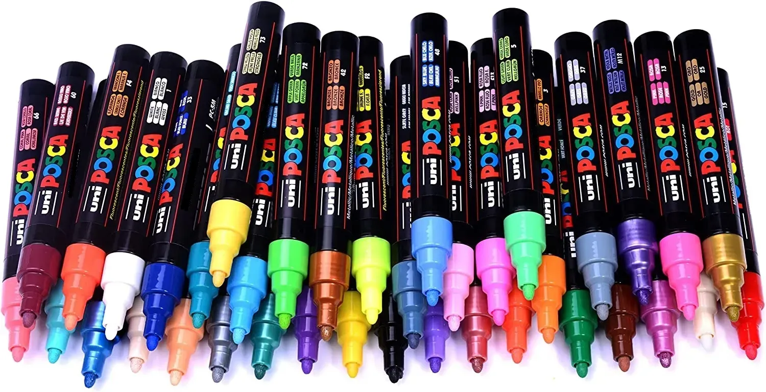 Marcador Posca Pc-5M Estuche Por 17 Colores