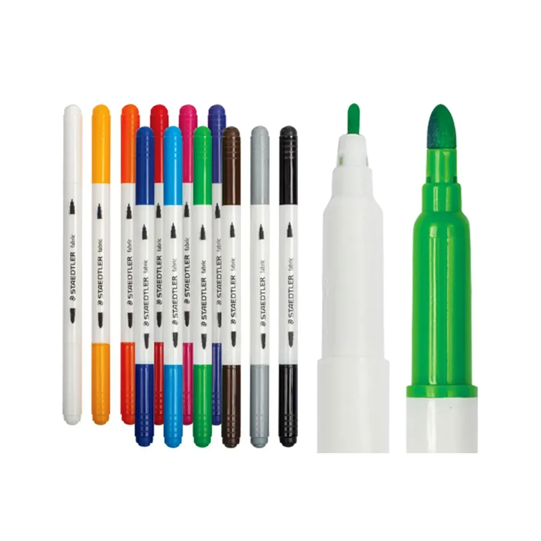 Marcador Doble Punta Textil, X 12 Unds Rotuladores Staedtler