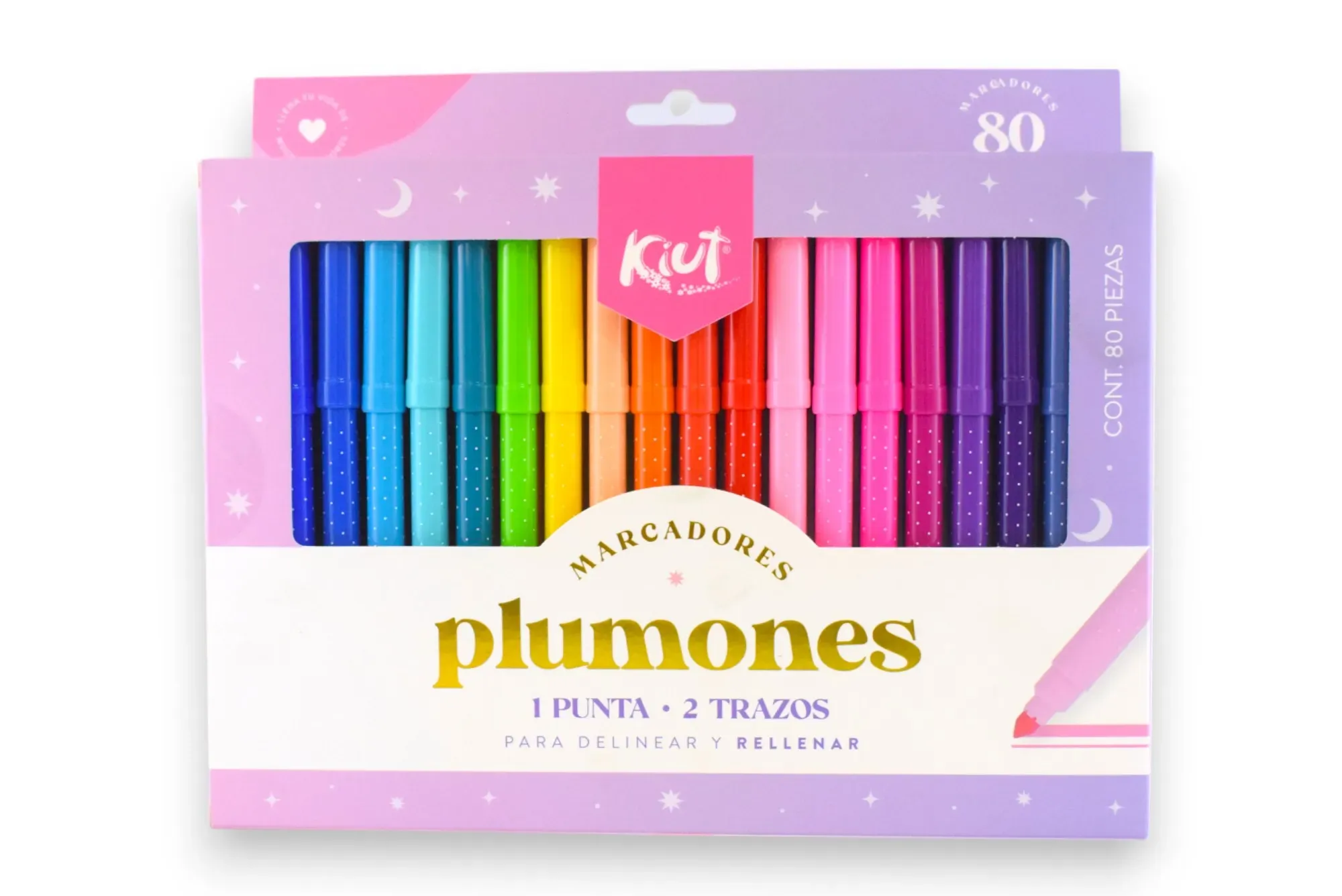 Marcadores Lavables Kiut X 80 Colores.