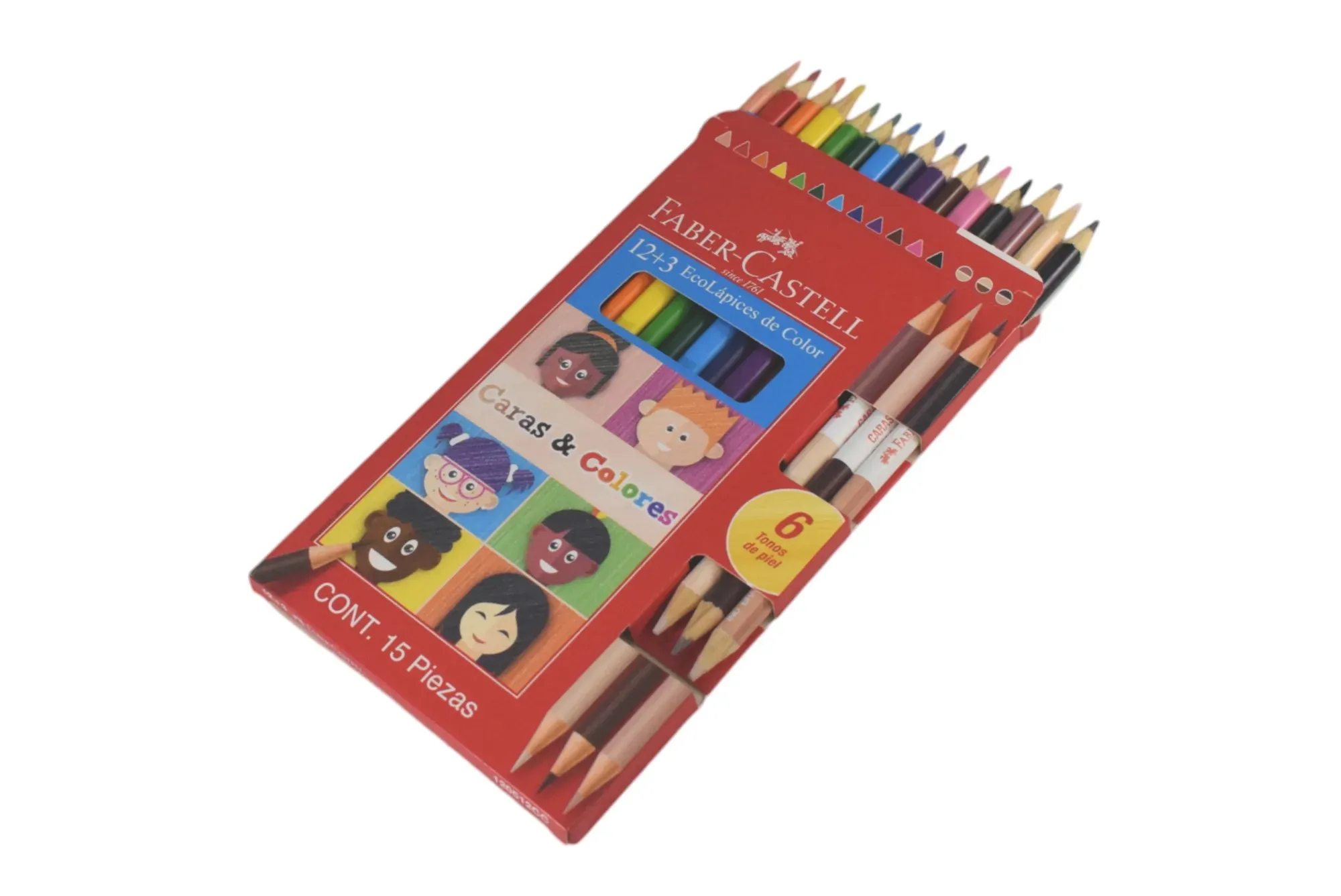 Colores Faber Castell Caras Y Colores 12+3 Ecolapices