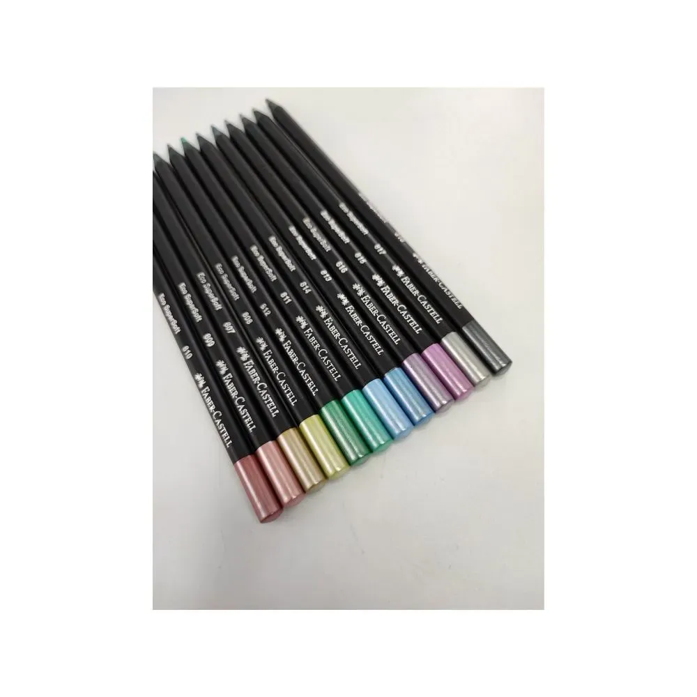 Lápices De Colores Faber-castell Supersoft Metalizados X 12