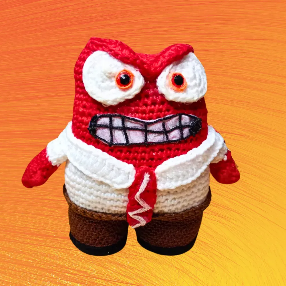 Amigurumi Furia Personaje De Intensamente 