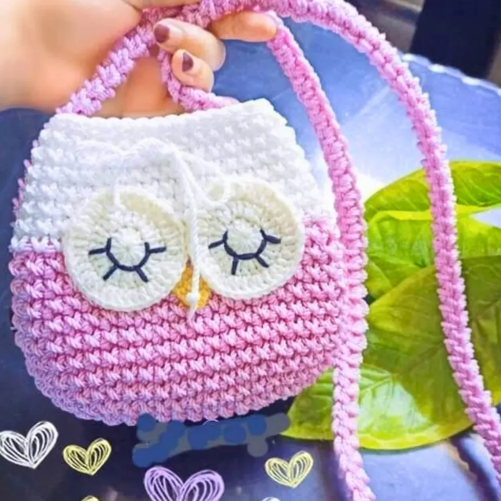 Bolso Búho Mini Tejido  