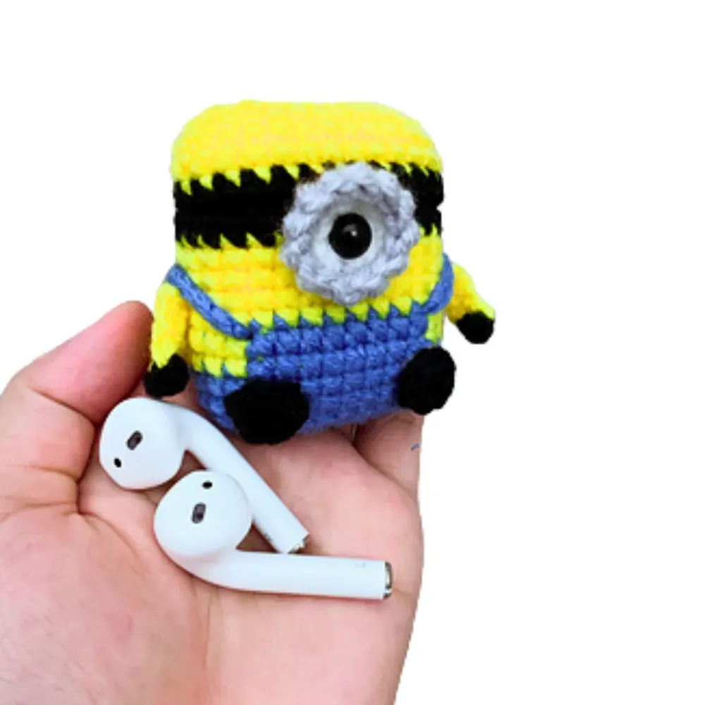 Funda Airpods Tejida Minions