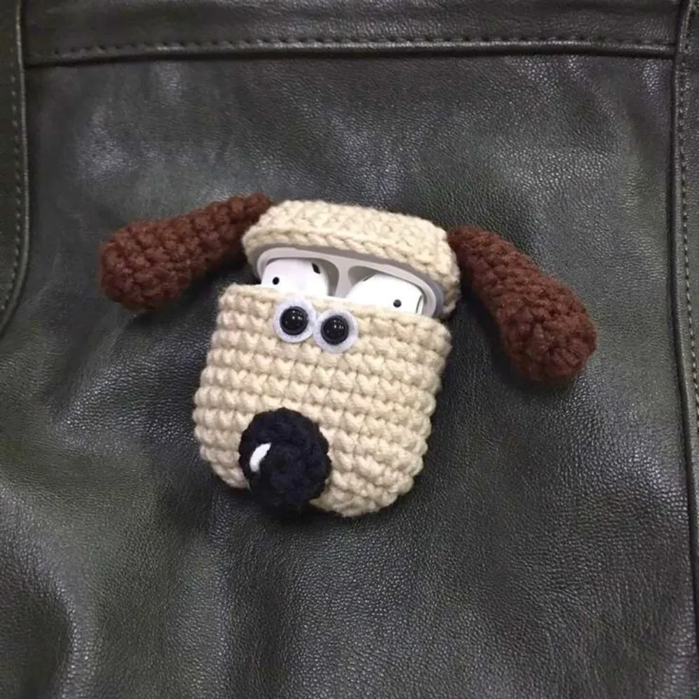 Funda Airpods Tejida Perrito