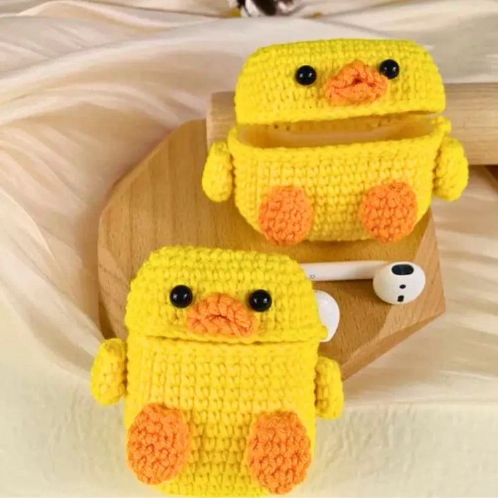 Funda Airpods Tejida Pato