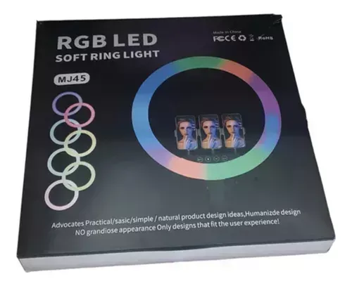 Aro De Luz Rgb Con Tripode De 45cm Y Soporte Celular