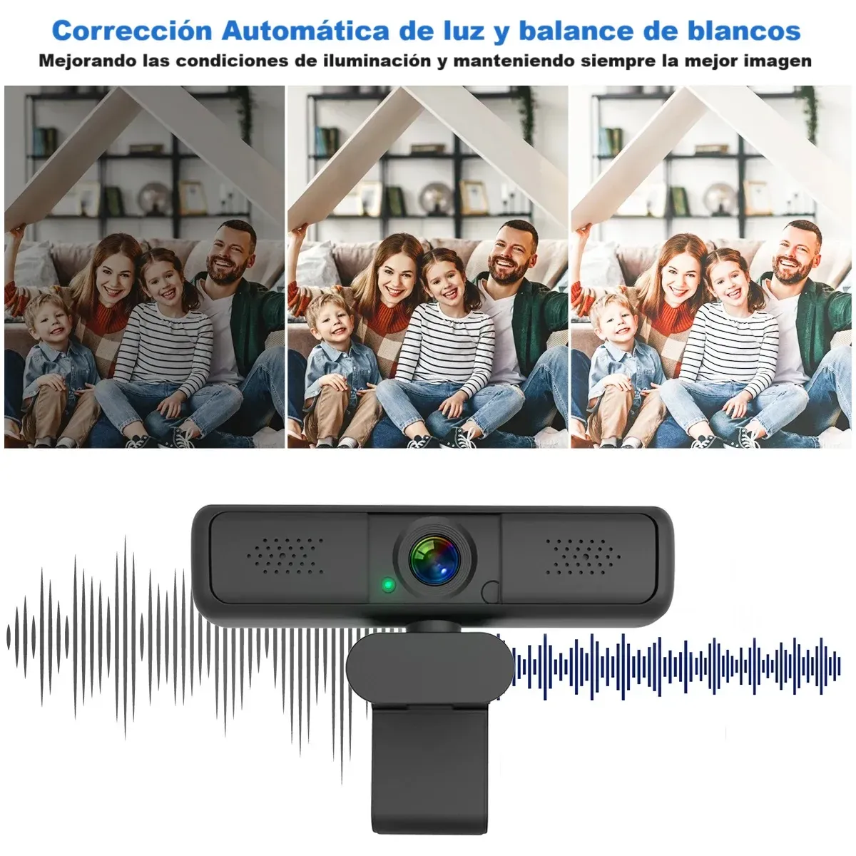 Cámara Web 4k Ultra Hd Con Control Remoto, Zoom Digital De 5x Cámara Usb De 8mp Webcam 4k Reales De Alta Resolución, Rotación De 360°, Micrófono Dual Reducción Del Ruido Con Mini Trípode