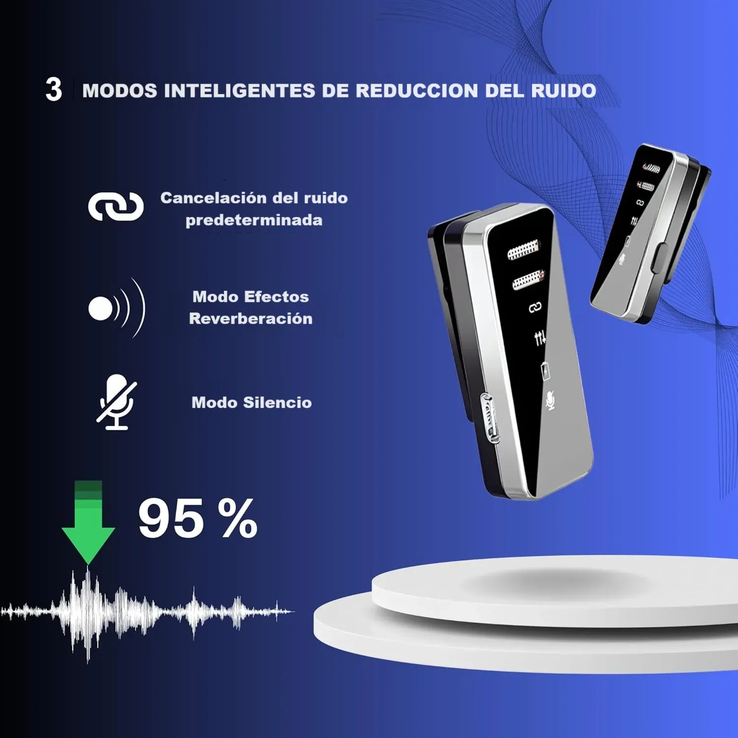 Micrófono Profesional Inalámbrico De Solapa S18 Para Celular Tipo C Android Y iPhone, Con Estuche Semi-duro, Filtros Anti-pop y Adaptador a iPhone