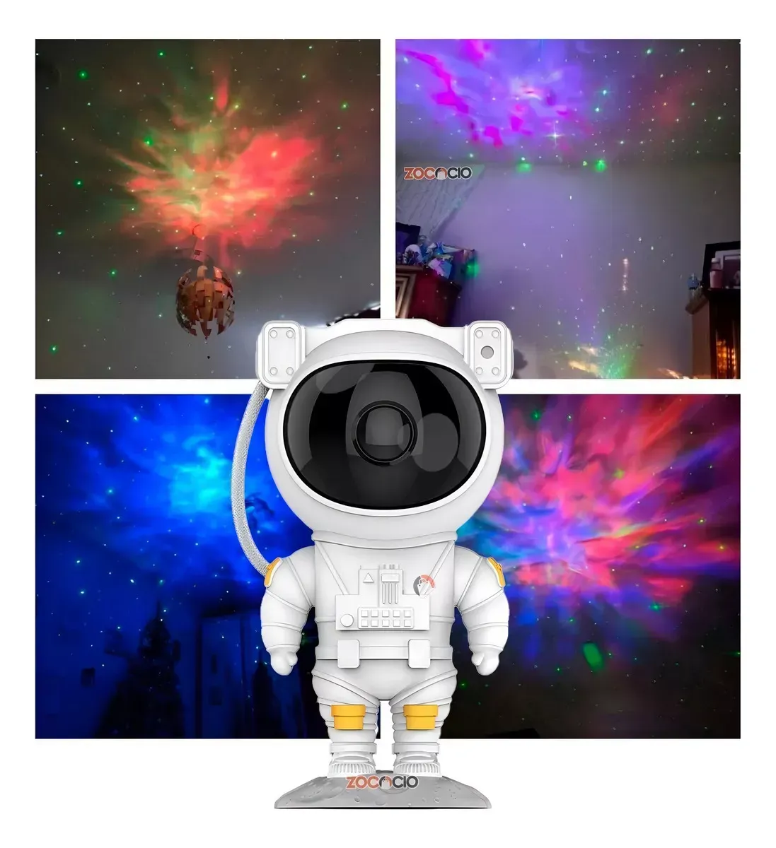 Proyector De Luces Galaxia Astronauta Color Blanco 