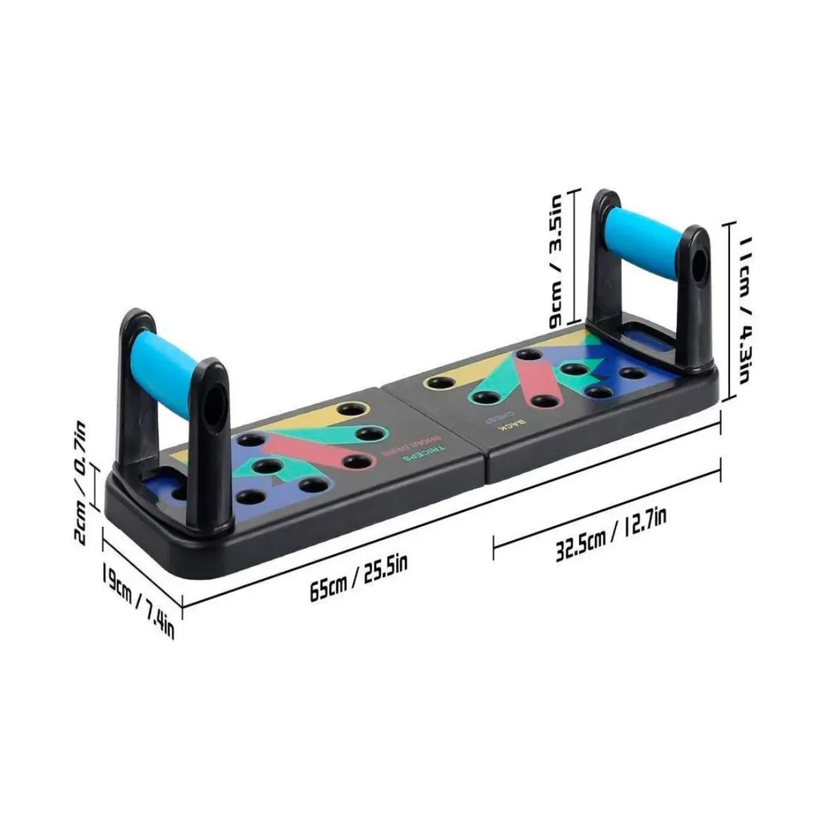 Tabla Para Flexiones Codificada Con Colores Ejercicios Gym Color Negro