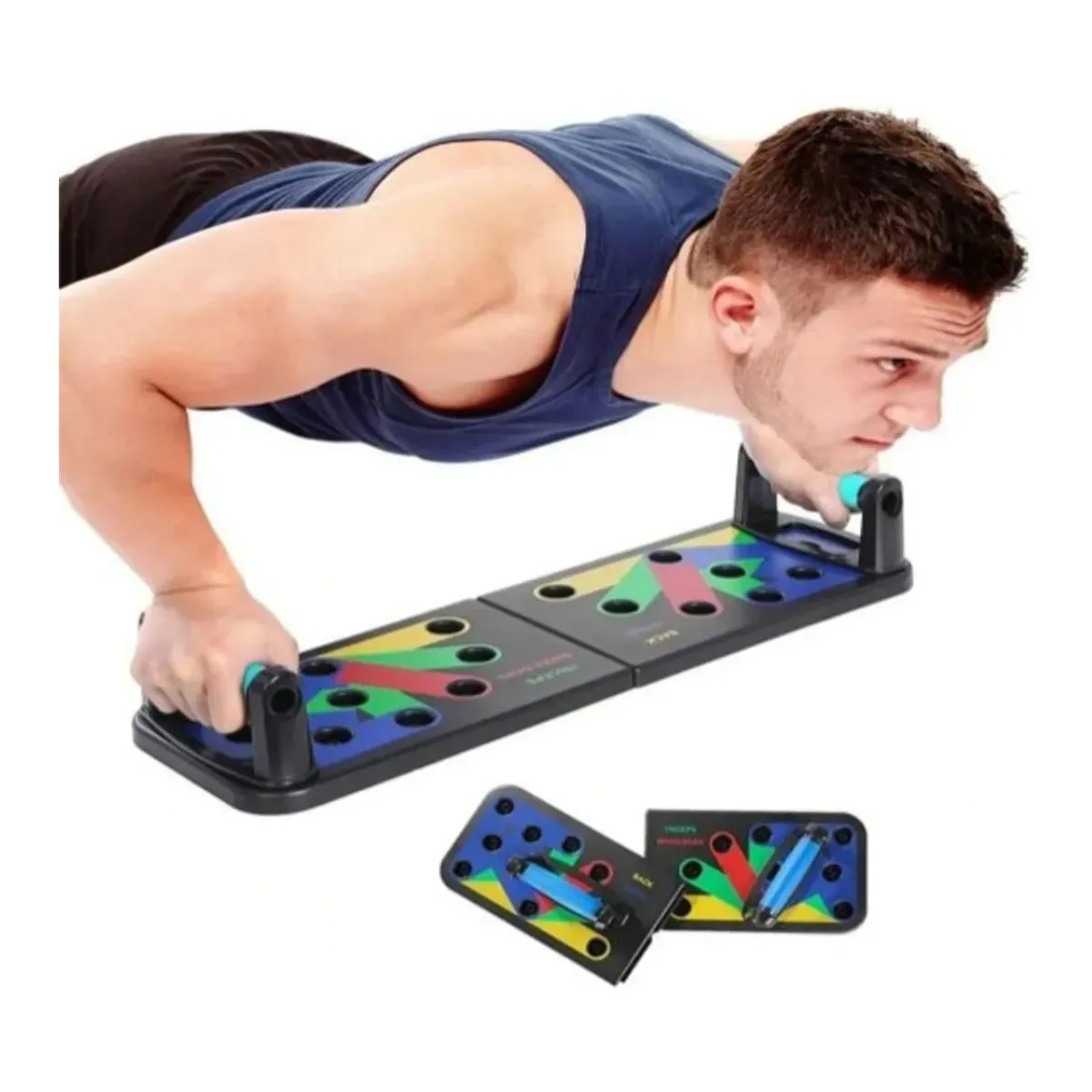 Tabla Para Flexiones Codificada Con Colores Ejercicios Gym Color Negro