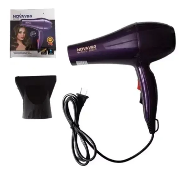 Secador De Cabello Nova Nv-9103Color Violeta 110v