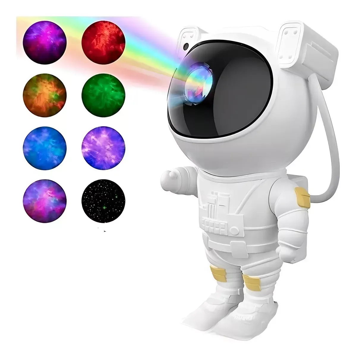 Proyector De Luces Galaxia Astronauta Color Blanco 