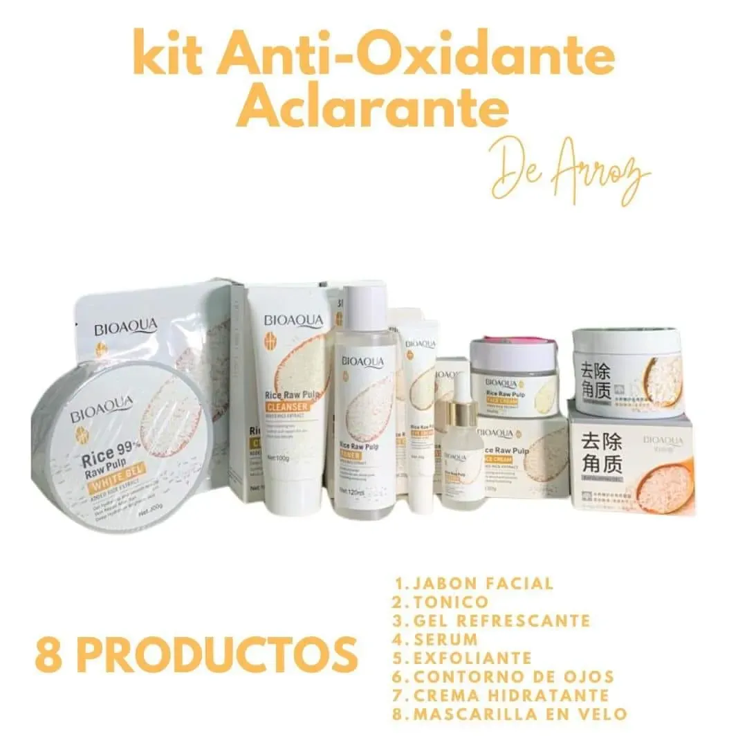 Kit  Antioxidante Aclarante De Arroz BIOAQUA