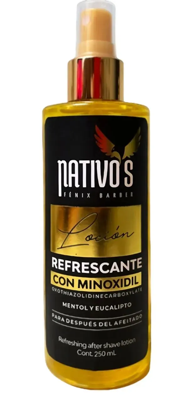 Loción Refrescante Con Minoxidil NATIVOS, Para Después De La Afeitada x 250ml