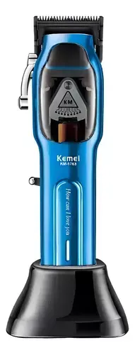 Máquina Peluquera Kemei Profesional Km-1763 Color Azul 5V