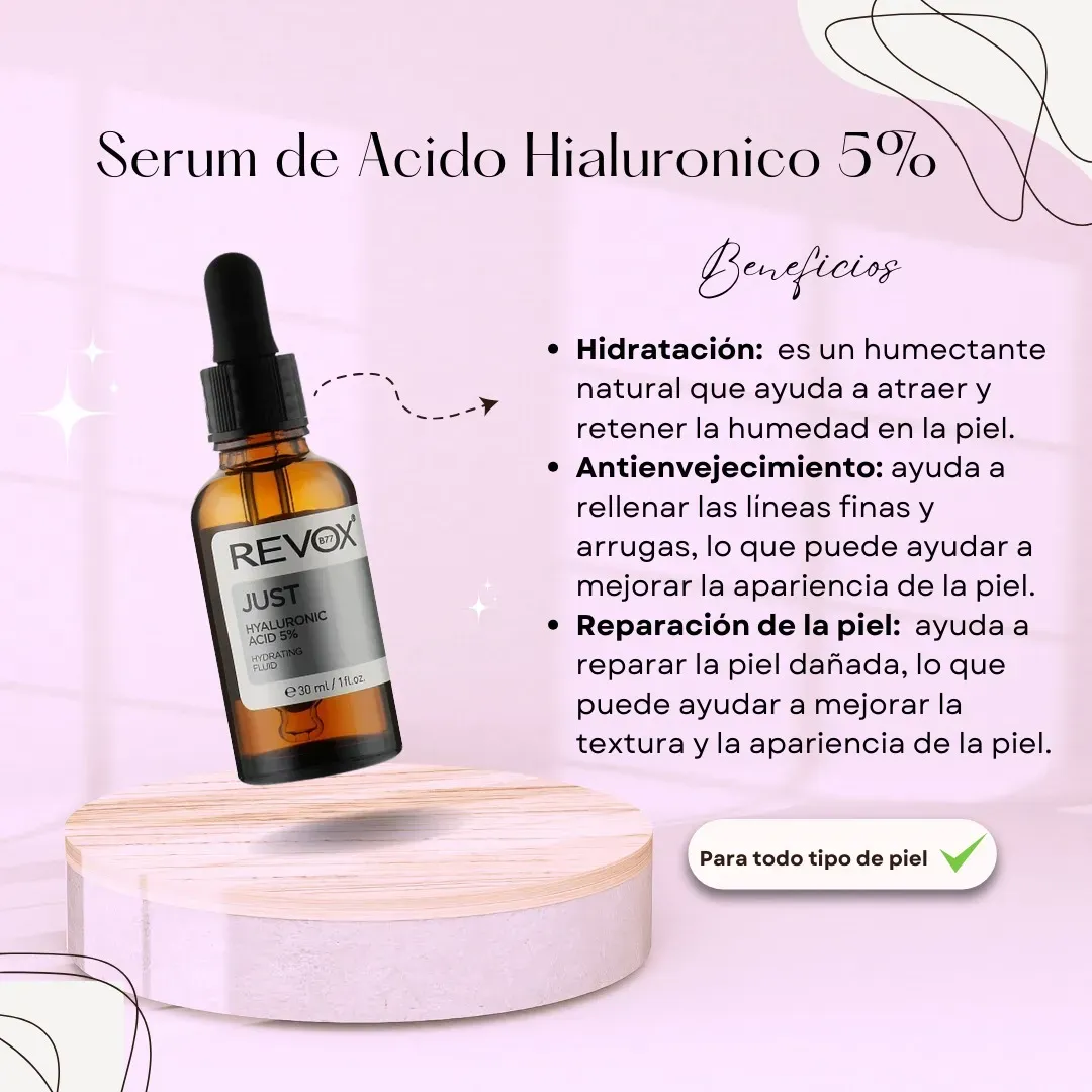 Serum De Acido Hialuronico 5% REVOX