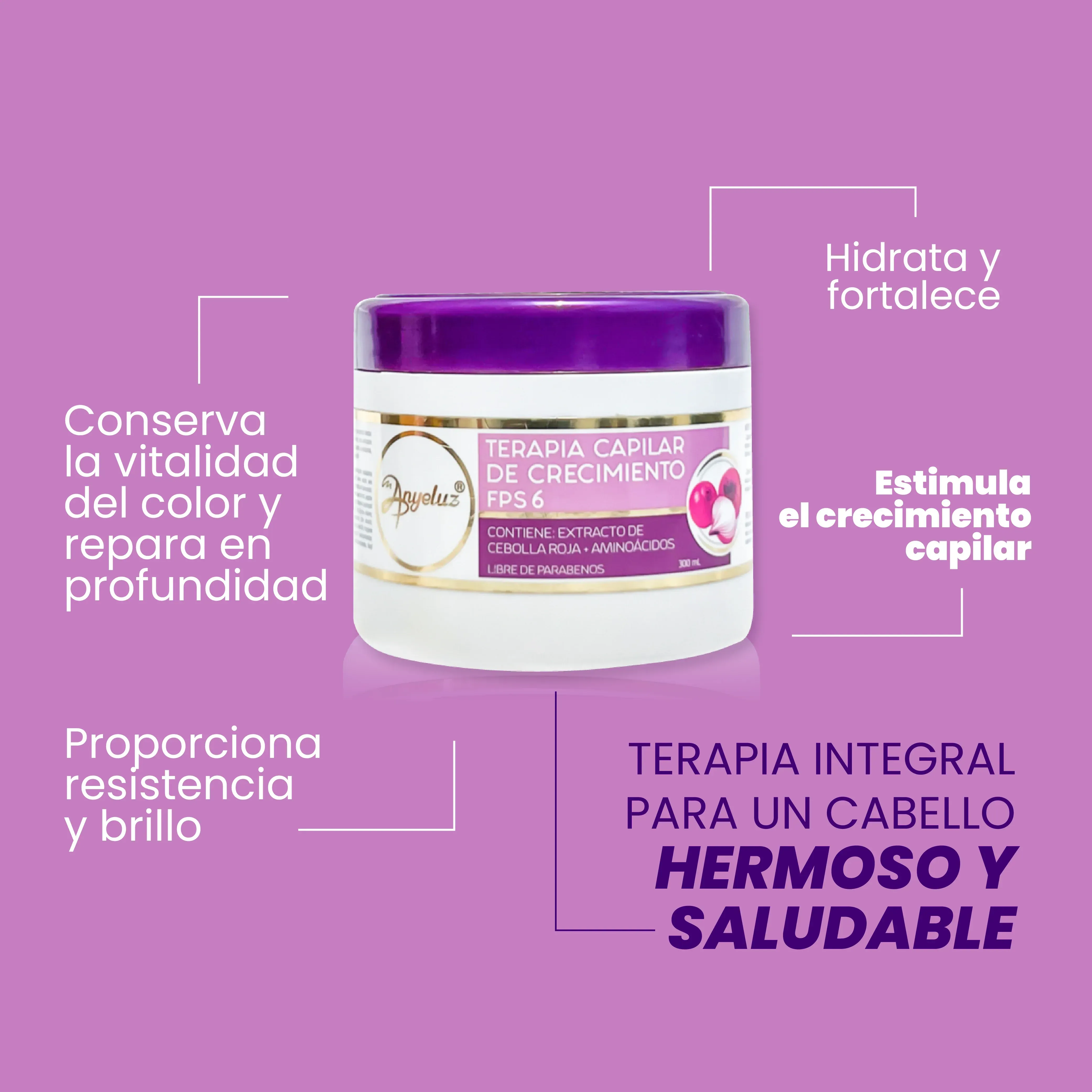 Terapia Capilar De Crecimiento Anyeluz*300ml