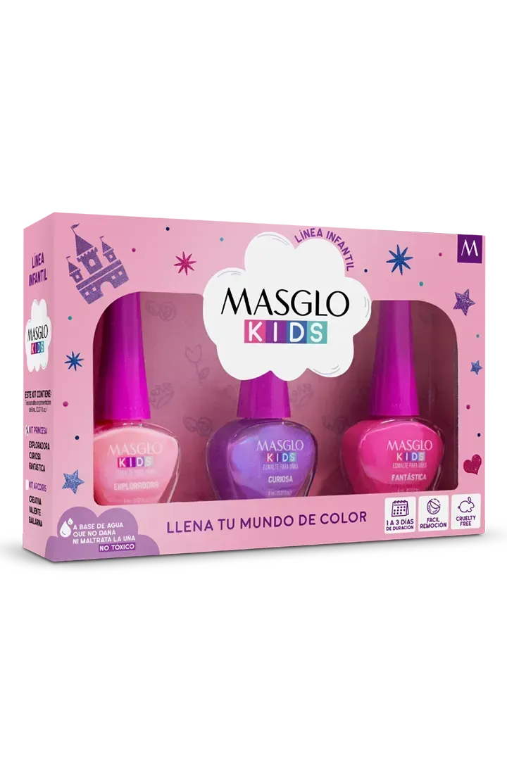 Kit Princesa Esmalte MASGLO Kids 8ML