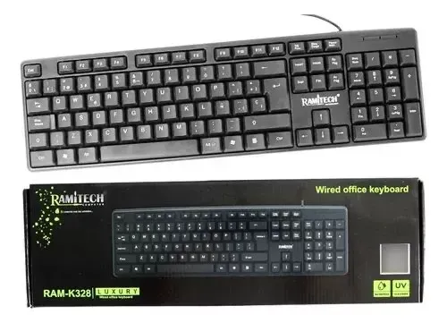 Teclado Pc Ramitech Alámbrico, Usb, Resiste Salpicaduras