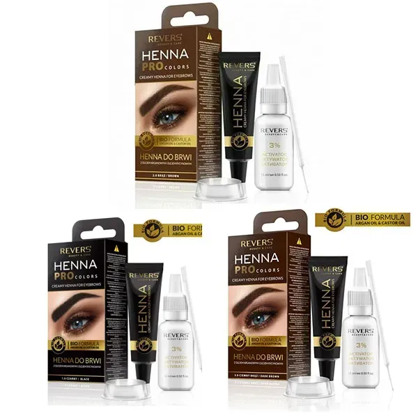 Henna Revers Para Cejas Color Castaño Oscuro